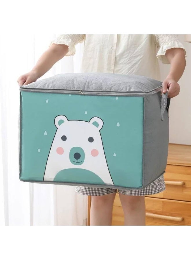 80L Large Storage Container – Durable Clothes Storage Bin with Handles, Multi-Coloured, Perfect for Organizing Blankets, Clothes, and Household Items - Image 5